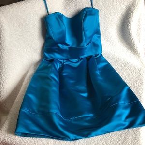NWT!! Satin Dress - Blue Size 12